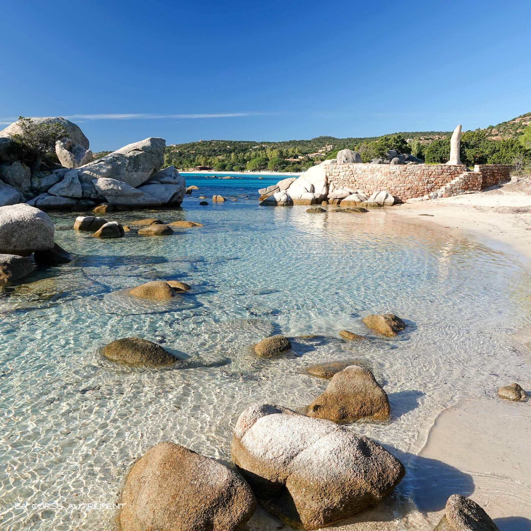 La plage de Palombaggia en Corse, Porto-Vecchio