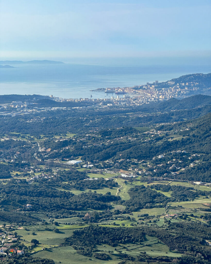 Le golfe d'Ajaccio vu du Monte Gozzi